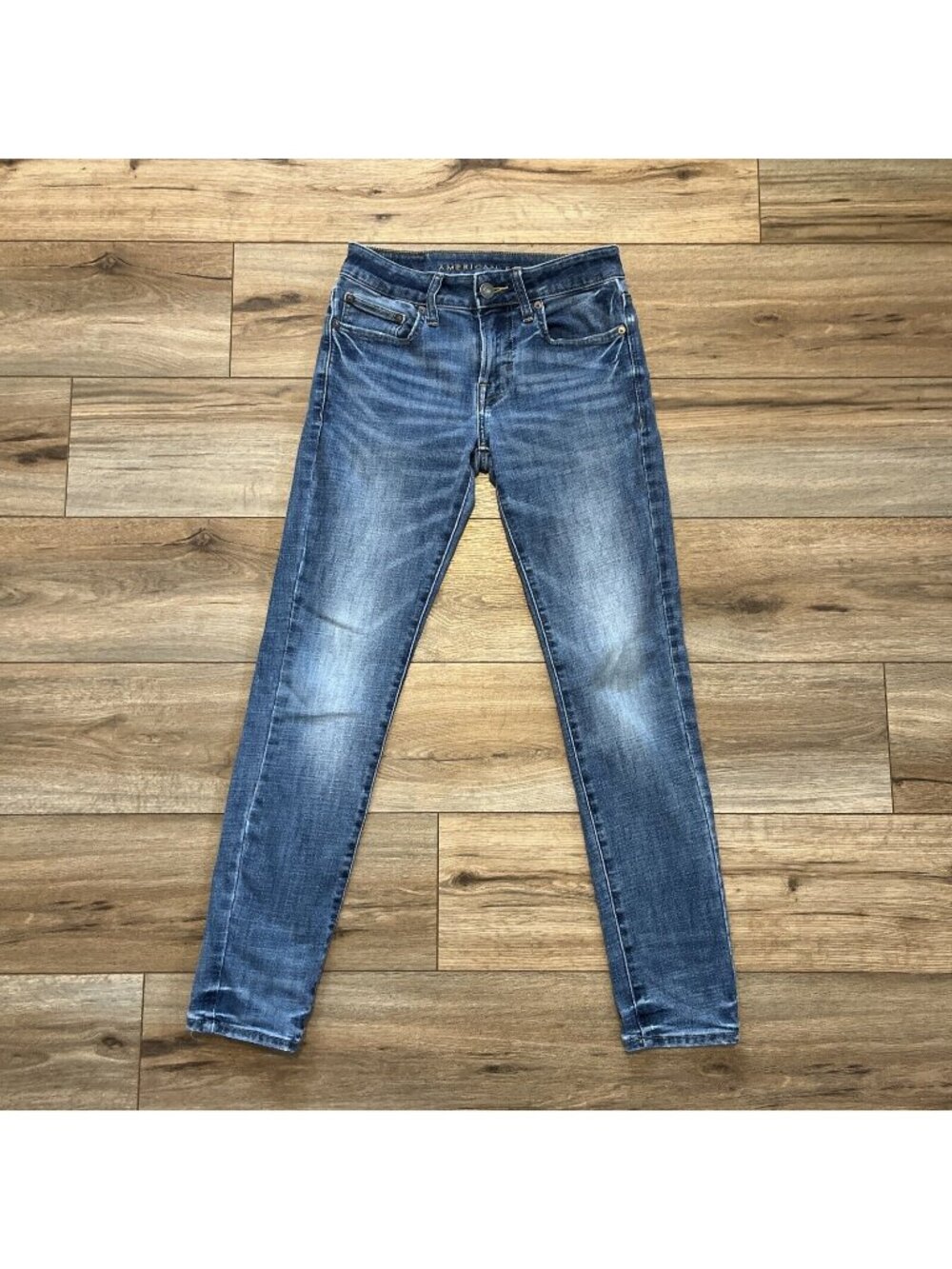 American Eagle AE Skinny Fit Denim Jeans SZ 28x30 Blue Stretch Next Level Flex
